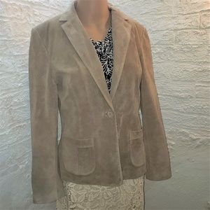 Alfani Suede Leather Blazer  Size Small